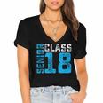 Senior Class 18 Shirt Graduation Apparel T-Shirt Women's Jersey Short Sleeve Deep V-Neck Tshirt
