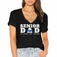 Senior Dad 2026 Class Of 2026 Graduation Women's Jersey Short Sleeve Deep V-Neck Tshirt
