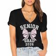 Senior Grad 2026 Class Of 2026 Senior Graduation 2026 Women's Jersey Short Sleeve Deep V-Neck Tshirt