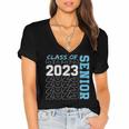 Senior Graduation Class Of 2023 Cute Senior 2023 Women's Jersey Short Sleeve Deep V-Neck Tshirt