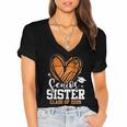 Senior Sister Class Of 2026 Basketball Graduation Heart Women's Jersey Short Sleeve Deep V-Neck Tshirt