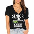 Senior Year Loading Please Wait Graduation Women's Jersey Short Sleeve Deep V-Neck Tshirt