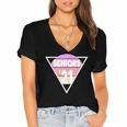 Seniors 2021 For Her Him Retro 21 Graduation Class Women's Jersey Short Sleeve Deep V-Neck Tshirt