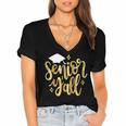 Seniors Y'All 2019 Graduation Tshirt High School College Women's Jersey Short Sleeve Deep V-Neck Tshirt