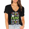 So Long 8th Grade 9th Grade Here I Come Graduation Women's Jersey Short Sleeve Deep V-Neck Tshirt