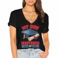 My Son Mastered It Shirt Masters Tee Graduate Graduation Women's Jersey Short Sleeve Deep V-Neck Tshirt