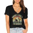 Sorry I Can't I'm Booked Reading For Cat Lover For Men Women Women's Jersey Short Sleeve Deep V-Neck Tshirt