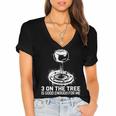 Stick Shift Nostalgia Column Shift Line Women's Jersey Short Sleeve Deep V-Neck Tshirt