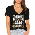Super Proud Uncle Of A Class Of 2026 Graduate Graduation Women's Jersey Short Sleeve Deep V-Neck Tshirt
