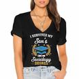 I Survived My Son's Sociology Degree Graduation Women's Jersey Short Sleeve Deep V-Neck Tshirt