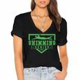 Swimming Senior Night Swim Senior 2026 Graduation 32 Women's Jersey Short Sleeve Deep V-Neck Tshirt