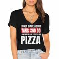Tang Soo Do Sparring Martial Artist Karate Master Introvert Women's Jersey Short Sleeve Deep V-Neck Tshirt