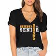 Track Senior Night Track Senior 2025 Graduation 8 Women's Jersey Short Sleeve Deep V-Neck Tshirt