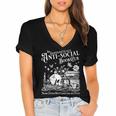 Unapologetically Antisocial Book Club Meets Weekly Retro Women's Jersey Short Sleeve Deep V-Neck Tshirt Unapologetically Antisocial Book Club Meets Weekly Retro Women's Jersey Short Sleeve Deep V-Neck Tshirt