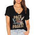 Vintage Literary Nostalgia Women's Jersey Short Sleeve Deep V-Neck Tshirt Vintage Literary Nostalgia Women's Jersey Short Sleeve Deep V-Neck Tshirt