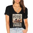 Vintage Saying Please Be Patient With Me I'm From The 1900s Women's Jersey Short Sleeve Deep V-Neck Tshirt