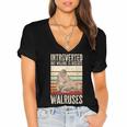 Walrus Lover Introvert Walrus Women's Jersey Short Sleeve Deep V-Neck Tshirt Walrus Lover Introvert Walrus Women's Jersey Short Sleeve Deep V-Neck Tshirt