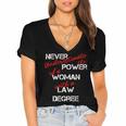 Woman Law Degree Graduation Diploma Party Women's Jersey Short Sleeve Deep V-Neck Tshirt