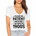 1900s Generation – Nostalgia Graphic Women's Jersey Short Sleeve Deep V-Neck Tshirt