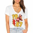 1987 Retro Roller Skate Vintage 80s Nostalgia Collector Women's Jersey Short Sleeve Deep V-Neck Tshirt