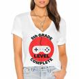 5th Grade Level Complete Gamer Graduation Women's Jersey Short Sleeve Deep V-Neck Tshirt