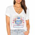 80s Arcade Kid Vintage Gamer Nostalgia Women's Jersey Short Sleeve Deep V-Neck Tshirt