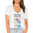 80s Nostalgia Never Forget Women's Jersey Short Sleeve Deep V-Neck Tshirt
