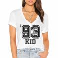 '93 Kid Perfect Vintage Retro Nostalgia Gear For Year 1993 Women's Jersey Short Sleeve Deep V-Neck Tshirt
