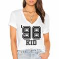 '98 Kid Perfect Vintage Retro Nostalgia Gear For Year 1998 Women's Jersey Short Sleeve Deep V-Neck Tshirt