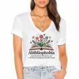 Abibliophobia Noun The Fear Of Running Out Of Books To Read Women's Jersey Short Sleeve Deep V-Neck Tshirt Abibliophobia Noun The Fear Of Running Out Of Books To Read Women's Jersey Short Sleeve Deep V-Neck Tshirt