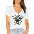 The Addams Family TV Series – Uncle Fester Graduation Spark Premium Women's Jersey Short Sleeve Deep V-Neck Tshirt