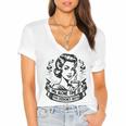 My Alone Time Is For Everyone's Safety Introvert Safety Women's Jersey Short Sleeve Deep V-Neck Tshirt My Alone Time Is For Everyone's Safety Introvert Safety Women's Jersey Short Sleeve Deep V-Neck Tshirt