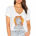 My Alone Time Is For Your Safety Coffee Lover Introvert Raglan Baseball Tee Women's Jersey Short Sleeve Deep V-Neck Tshirt