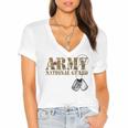 Army National Guard Mom Army National Guard Graduation Mom Women's Jersey Short Sleeve Deep V-Neck Tshirt