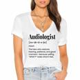 Audiologist Audiology Student Graduation Ear Doctor Women's Jersey Short Sleeve Deep V-Neck Tshirt