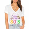 Back To The 80's Mixtape Era Nostalgia Retro 1980 80's Style Women's Jersey Short Sleeve Deep V-Neck Tshirt Back To The 80's Mixtape Era Nostalgia Retro 1980 80's Style Women's Jersey Short Sleeve Deep V-Neck Tshirt