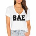 BAE And Educated Black History Month Graduation Women's Jersey Short Sleeve Deep V-Neck Tshirt