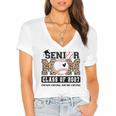 Baseball Senior Class Of 2027 Senior 2027 Graduation Women Women's Jersey Short Sleeve Deep V-Neck Tshirt