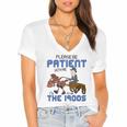 Biden Please Be Patient With Me I'm From The 1900s Vintage Women's Jersey Short Sleeve Deep V-Neck Tshirt