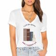 I Like Big Books Bookworm Tee Women's Jersey Short Sleeve Deep V-Neck Tshirt