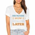 Bird Watching Now Minimal Socializing Introvert Vintage Women's Jersey Short Sleeve Deep V-Neck Tshirt Bird Watching Now Minimal Socializing Introvert Vintage Women's Jersey Short Sleeve Deep V-Neck Tshirt