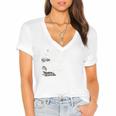 Boho Book Just A Girl Who Loves Books And Coffee Women's Jersey Short Sleeve Deep V-Neck Tshirt