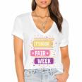 Book Fair Bookworm Library Its Book Fair Week Women's Jersey Short Sleeve Deep V-Neck Tshirt