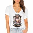 Book Lover Hedgehog Reading Books Introvert Bookworm Women's Jersey Short Sleeve Deep V-Neck Tshirt