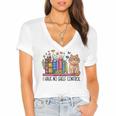 Book Lovers I Have No Shelf Control Women's Jersey Short Sleeve Deep V-Neck Tshirt