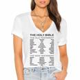 The Books Of The Bible Old And New Testament Complete List Women's Jersey Short Sleeve Deep V-Neck Tshirt The Books Of The Bible Old And New Testament Complete List Women's Jersey Short Sleeve Deep V-Neck Tshirt