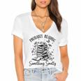 Bookworm Smutt Probably Reading Something Smutty Reader Women's Jersey Short Sleeve Deep V-Neck Tshirt