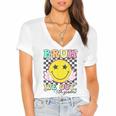 Bruh We Out 5th Graders Fifth Grade Graduation Class 2025 Women's Jersey Short Sleeve Deep V-Neck Tshirt
