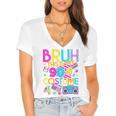 Bruh This Is My 90's Costume Nostalgia Mixtape 1990s Party Women's Jersey Short Sleeve Deep V-Neck Tshirt Bruh This Is My 90's Costume Nostalgia Mixtape 1990s Party Women's Jersey Short Sleeve Deep V-Neck Tshirt