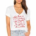 Buy Me Books And Tell Me I'm Pretty Women's Jersey Short Sleeve Deep V-Neck Tshirt Buy Me Books And Tell Me I'm Pretty Women's Jersey Short Sleeve Deep V-Neck Tshirt